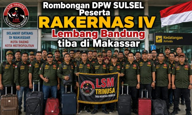 
 Rombongan DPW Sulsel Peserta Rakernas IV Lembang Bandung Tiba di Makassar